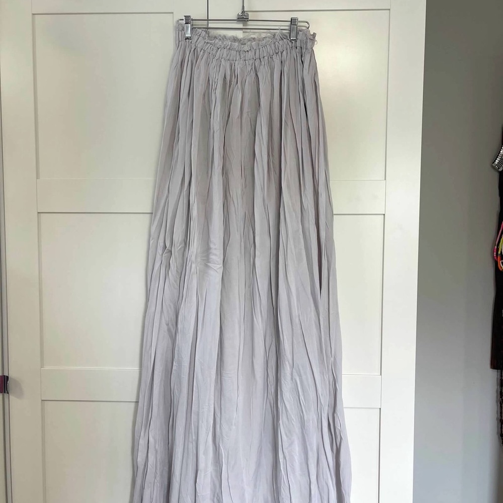 Elegant Gray Maxi Skirt boho super flowy gypsy shabby festival